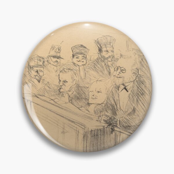 Item preview, Dupas Déposition by Henri de Toulouse-Lautrec: Vintage Courtroom Sketch Fine Art Print designed and sold by artofuniverse.
