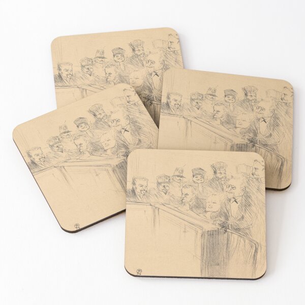 Item preview, Dupas Déposition by Henri de Toulouse-Lautrec: Vintage Courtroom Sketch Fine Art Print designed and sold by artofuniverse.