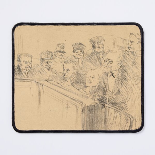 Item preview, Dupas Déposition by Henri de Toulouse-Lautrec: Vintage Courtroom Sketch Fine Art Print designed and sold by artofuniverse.