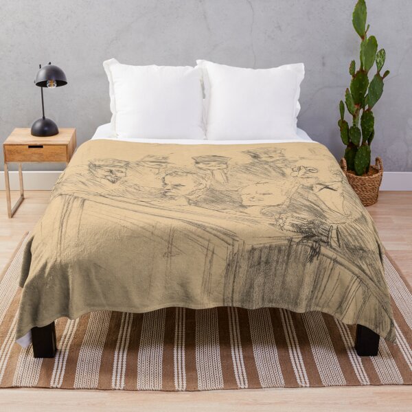 Item preview, Dupas Déposition by Henri de Toulouse-Lautrec: Vintage Courtroom Sketch Fine Art Print designed and sold by artofuniverse.