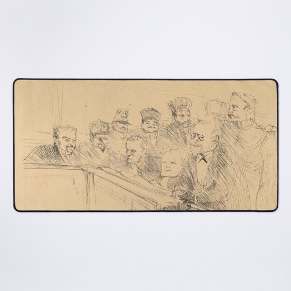Item preview, Dupas Déposition by Henri de Toulouse-Lautrec: Vintage Courtroom Sketch Fine Art Print designed and sold by artofuniverse.