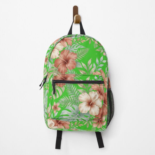 Item preview, Vintage Hawaiian Red Hibiscus and Sage Monstera Leaf Pattern designed and sold by warayut.