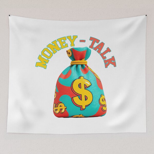 Item preview, Money Talk Vibrant Cash Bag 3D Pop Art Streetwear Design designed and sold by DesignArtist.ia.