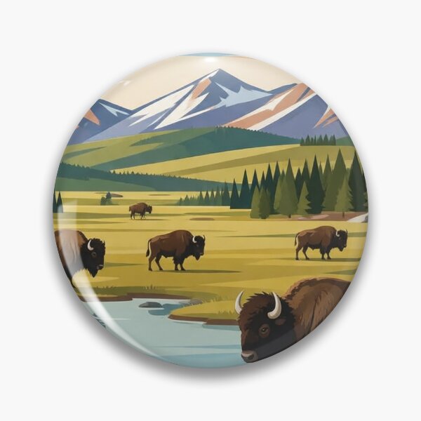 Artikelvorschau, Yellowstone-Reiseposter Nationalpark Vintage Retro entworfen und verkauft von Arctic frame studio.