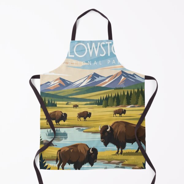 Item preview, Yellowstone travel poster national park vintage retro designed and sold by Arctic frame studio.