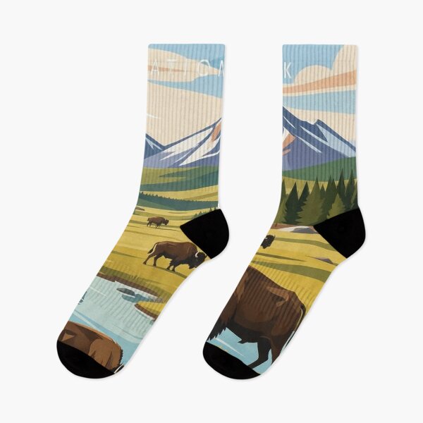 Item preview, Yellowstone  travel poster national park  vintage retro designed and sold by Arctic frame studio.