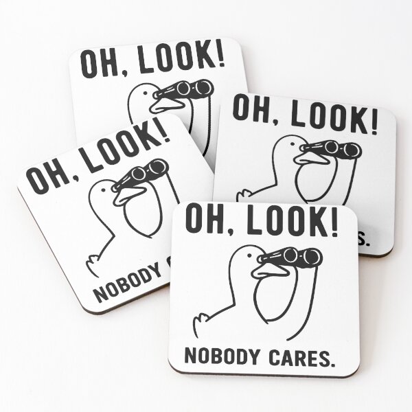 Item preview, Oh, look! Nobody Cares – Funny duck meme design with binoculars designed and sold by Mavriboy.