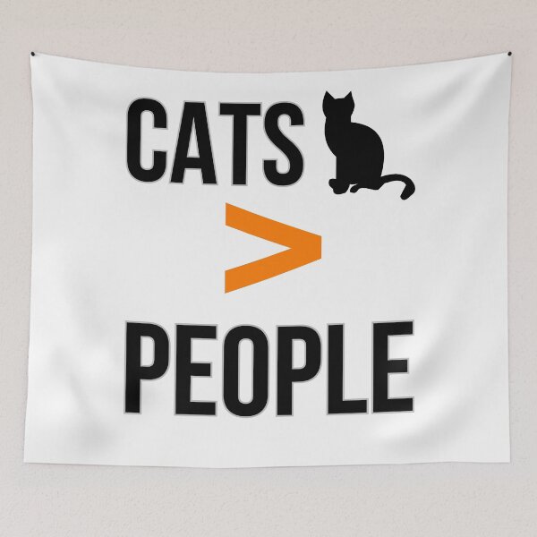 Item preview, Cats Over People Minimalist Funny Cat Lover Quote Clean Design designed and sold by Uvclick.
