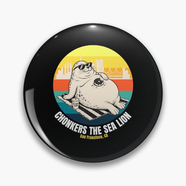 Item preview, Chonkers The Sea Lion San Francisco CA Funny Seal Beach Animal designed and sold by b3ida-zl.