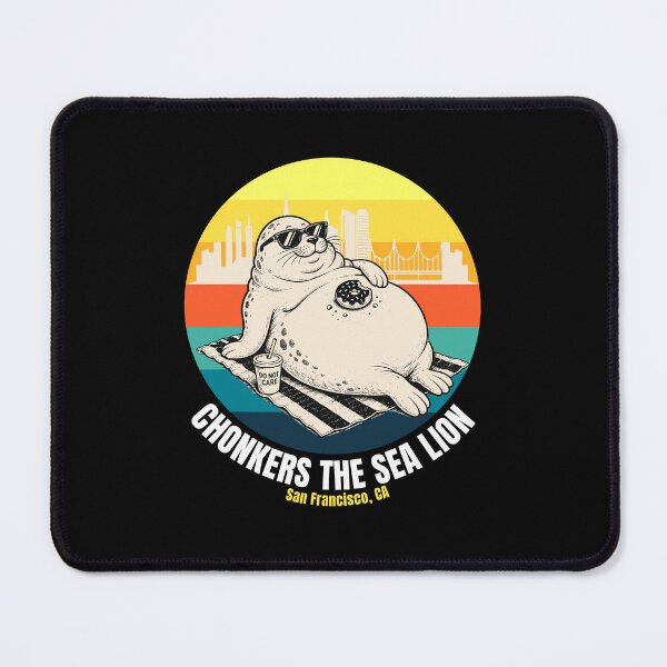 Item preview, Chonkers The Sea Lion San Francisco CA Funny Seal Beach Animal designed and sold by b3ida-zl.