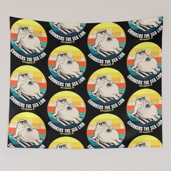 Item preview, Chonkers The Sea Lion San Francisco CA Funny Seal Beach Animal designed and sold by b3ida-zl.