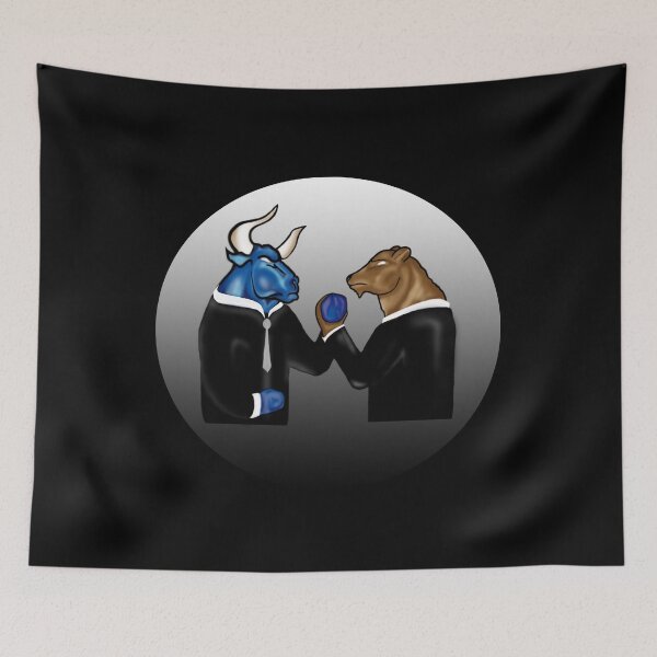 Item preview, Bull versus bear arm wrestling on the stock exchange designed and sold by Denis Rösler.