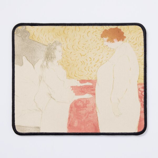 Item preview, Elles: Woman in Bed (Mlle Cha-U-Kao) by Henri de Toulouse-Lautrec | Belle Époque Intimate Fine Art Print designed and sold by artofuniverse.