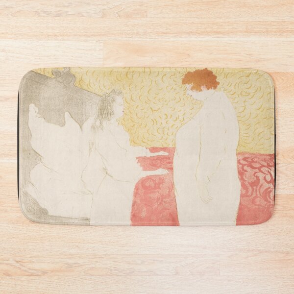 Item preview, Elles: Woman in Bed (Mlle Cha-U-Kao) by Henri de Toulouse-Lautrec | Belle Époque Intimate Fine Art Print designed and sold by artofuniverse.