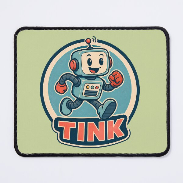 Item preview, Cute Running Robot Tink Retro Vintage Style designed and sold by ArtdesignsA.