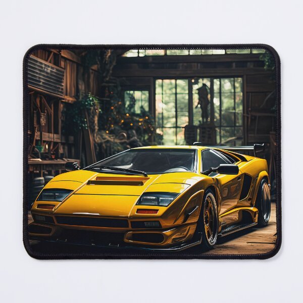 Item preview, Vintage Style Super Car Hidden Inside A Rustic Workshop designed and sold by RevUpDesign.