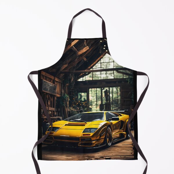 Item preview, Vintage Style Super Car Hidden Inside A Rustic Workshop designed and sold by RevUpDesign.