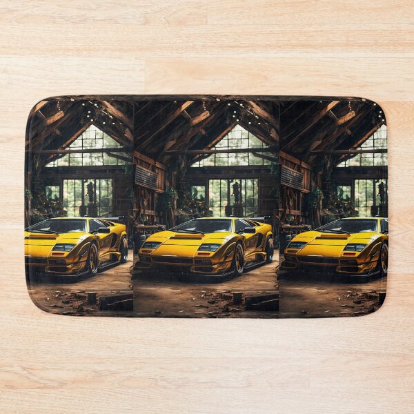 Item preview, Vintage Style Super Car Hidden Inside A Rustic Workshop designed and sold by RevUpDesign.