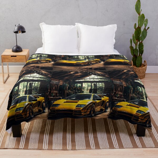 Item preview, Vintage Style Super Car Hidden Inside A Rustic Workshop designed and sold by RevUpDesign.