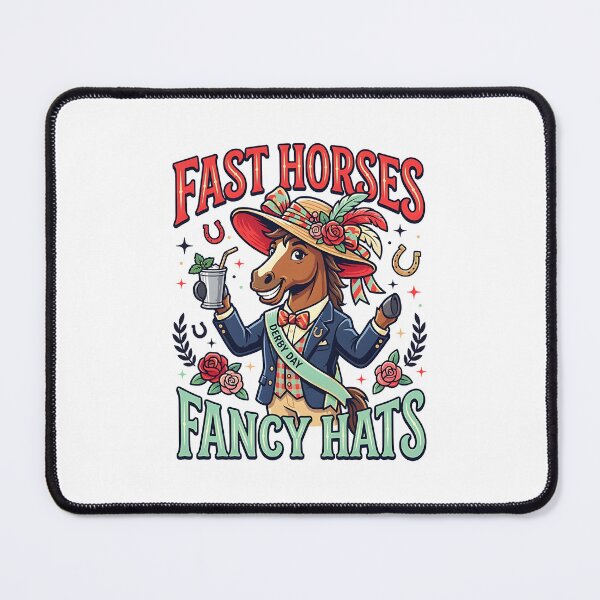 Item preview, Fast Horses Fancy Hats Funny Horse Racing Derby Day Equestrian Love designed and sold by b3ida-zl.