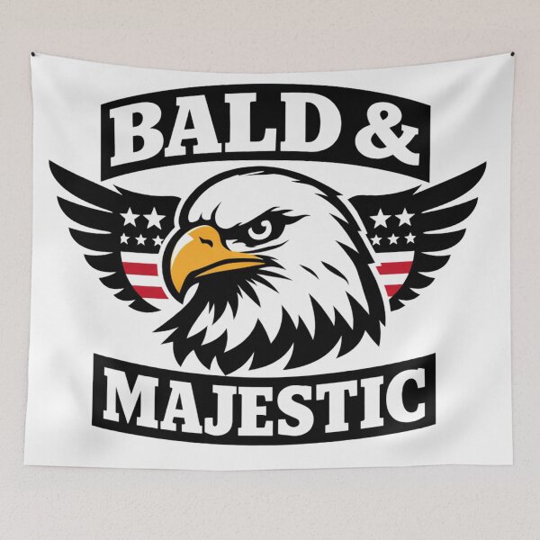 Item preview, Bald & Majestic American Eagle Patriotic Wings Funny designed and sold by Owcomm.