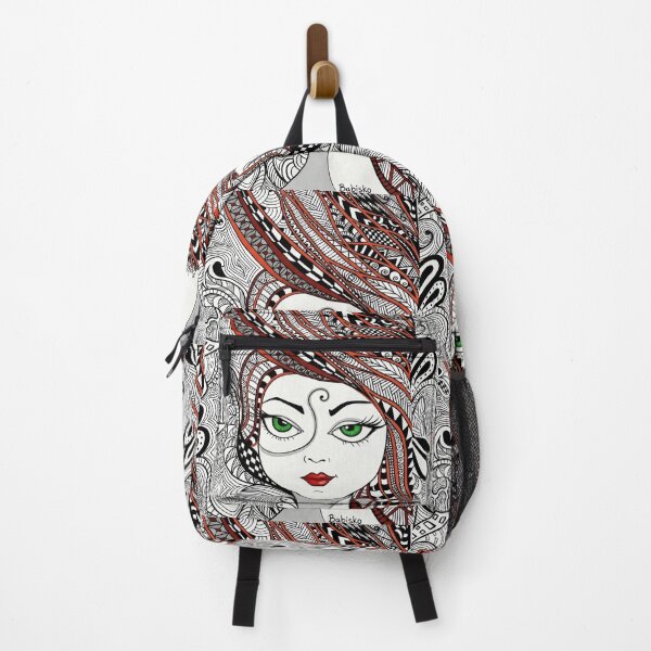 Item preview, Zentangle Girl with Emerald Eyes designed and sold by BABISKO ZEN ART.