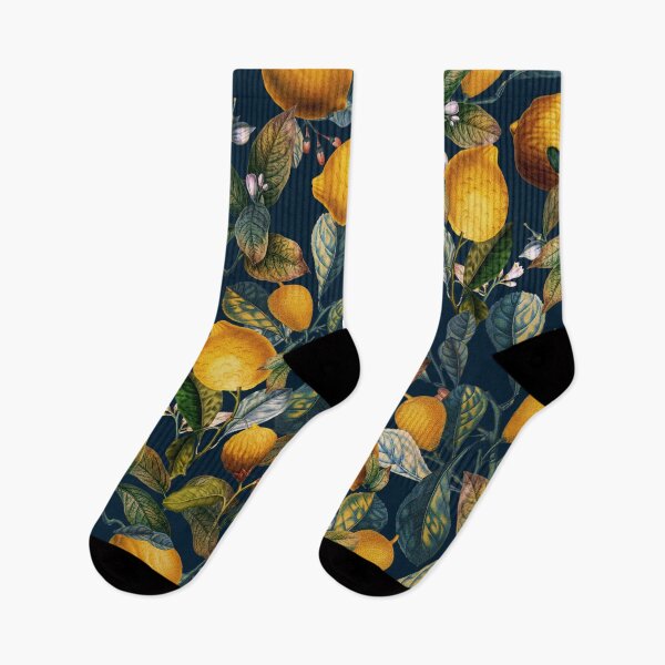 Item preview, Lemon and Leaf Pattern VII designed and sold by Burcu Korkmazyurek.