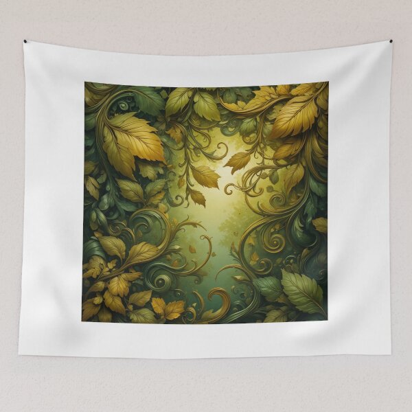 Item preview, Ornamental Foliage Frame With Gold and Green Leaves designed and sold by LCPcreations.