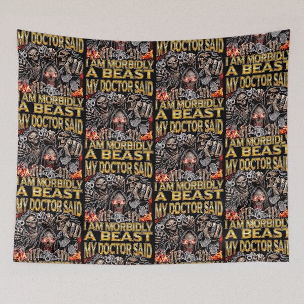 Item preview, My Doctor Said I Am Morbidly A Beast Funny Skull Skeleton Meme designed and sold by b3ida-zl.