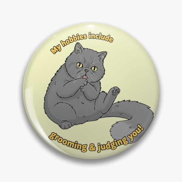 Item preview, Martin the Cat - My Hobbies Include Grooming and Judging You - Funny Cute Grey Cat designed and sold by naughty-raccoon.