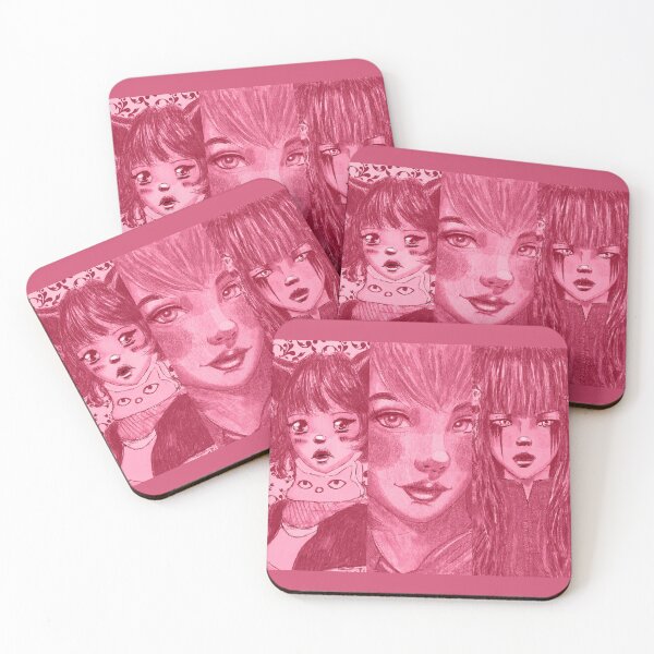 Item preview, Soft Pink Pencil Portrait Set designed and sold by Kaya10Studio.
