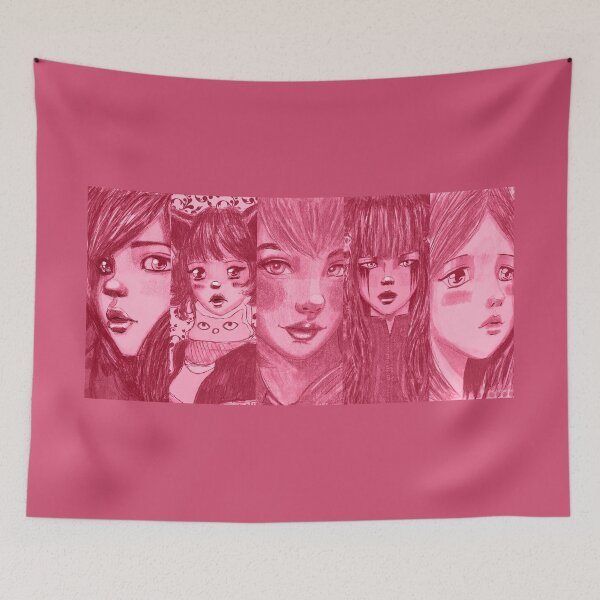 Item preview, Soft Pink Pencil Portrait Set designed and sold by Kaya10Studio.