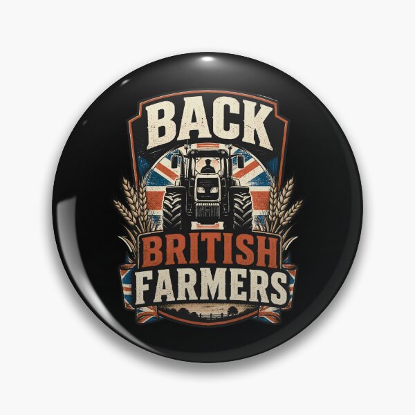 Item preview, Back British Farmers Patriotic Tractor Design designed and sold by JesterKrewArt.
