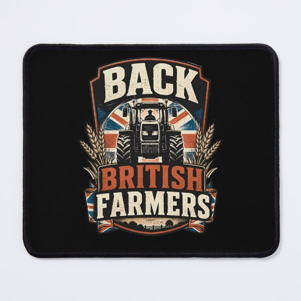 Item preview, Back British Farmers Patriotic Tractor Design designed and sold by JesterKrewArt.