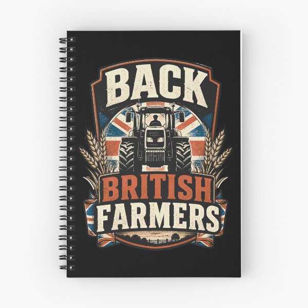 Item preview, Back British Farmers Patriotic Tractor Design designed and sold by JesterKrewArt.