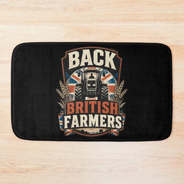 Item preview, Back British Farmers Patriotic Tractor Design designed and sold by JesterKrewArt.