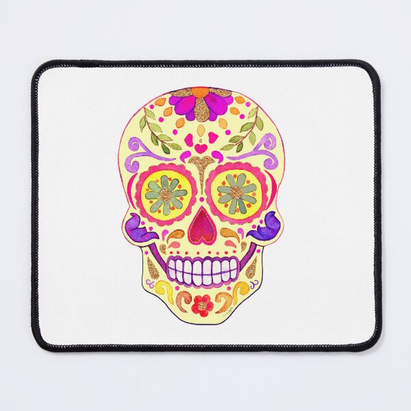 Item preview, Butter Yellow Sugar Skull: Day of the Dead designed and sold by AlinaArt&Design.
