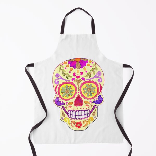 Item preview, Butter Yellow Sugar Skull: Day of the Dead designed and sold by AlinaArt&Design.