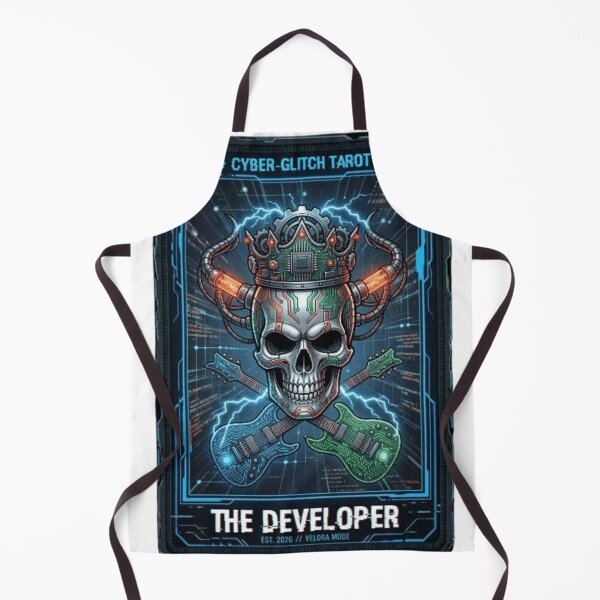 Item preview, Cyber Tarot - The Developer Card Glitch Aesthetic designed and sold by veloramode.