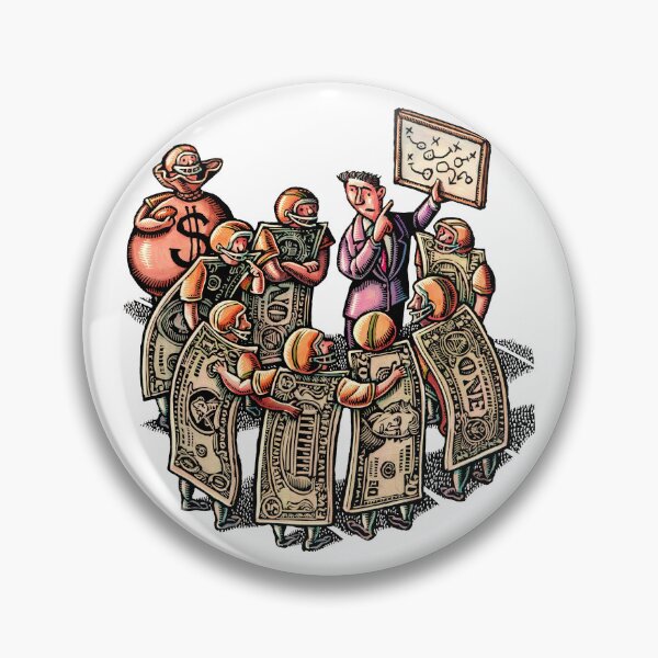 Item preview, Businessman shows a planning play chart to football team of dollars designed and sold by LisaHaney.