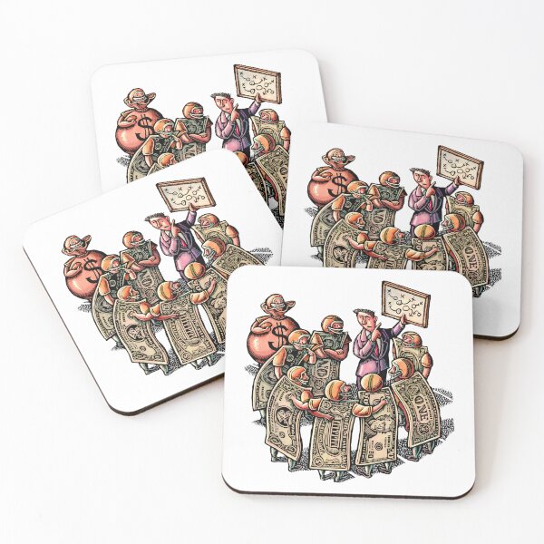 Item preview, Businessman shows a planning play chart to football team of dollars designed and sold by LisaHaney.