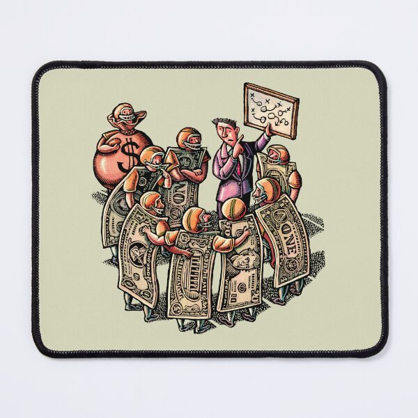 Item preview, Businessman shows a planning play chart to football team of dollars designed and sold by LisaHaney.
