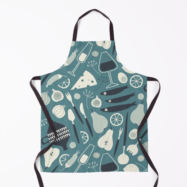 Item preview, Summer Picnic - teal, cream & charcoal designed and sold by Johanna Kindvall.