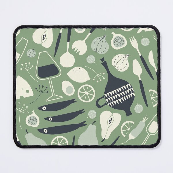 Item preview, Summer Picnic - sage green, cream & charcoal designed and sold by Johanna Kindvall.