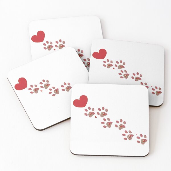 Item preview, Heart Paw Prints Trail Love Pet Lover designed and sold by OlyvieArt.