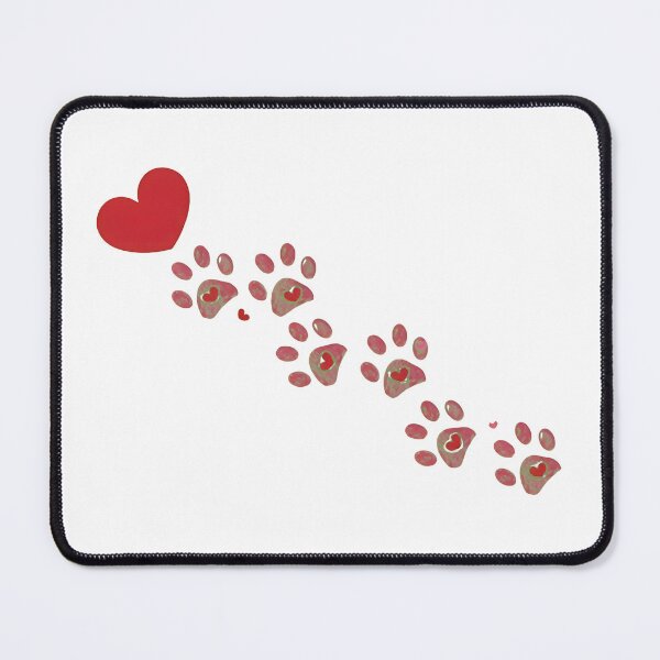Item preview, Heart Paw Prints Trail Love Pet Lover designed and sold by OlyvieArt.