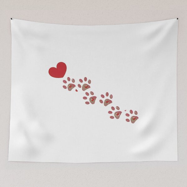 Item preview, Heart Paw Prints Trail Love Pet Lover designed and sold by OlyvieArt.