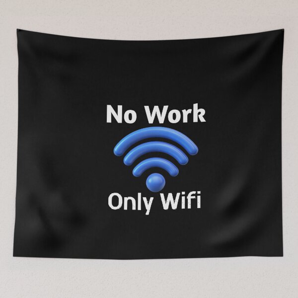 Item preview, No Work Only Wifi - Minimalist Tech Tee designed and sold by TaimToons.