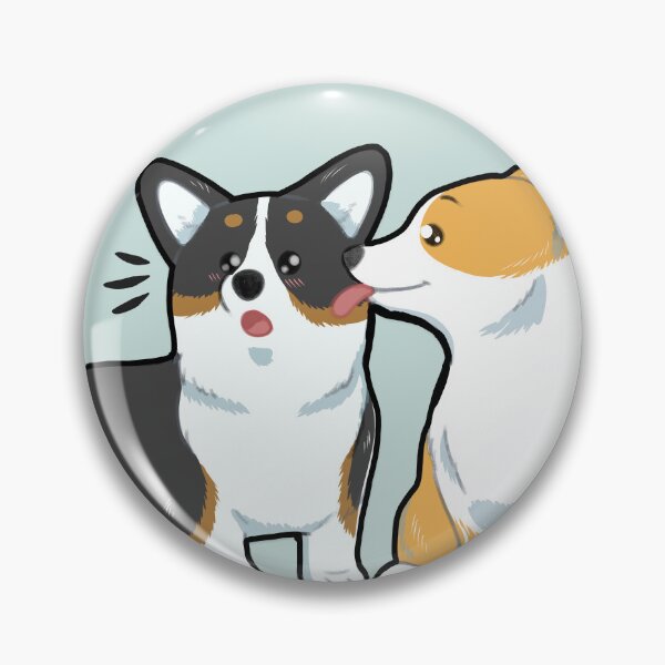 Artikelvorschau, Corgi-Kuss entworfen und verkauft von Vinji-art.