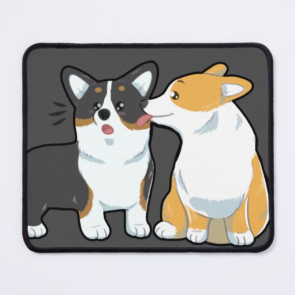 Artikelvorschau, Corgi-Kuss entworfen und verkauft von Vinji-art.